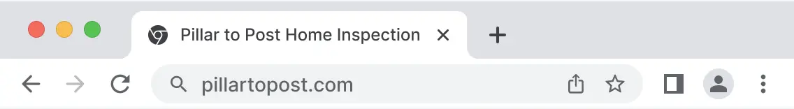 Image of a browser address bar with Pillar to Post webpage in the URL.